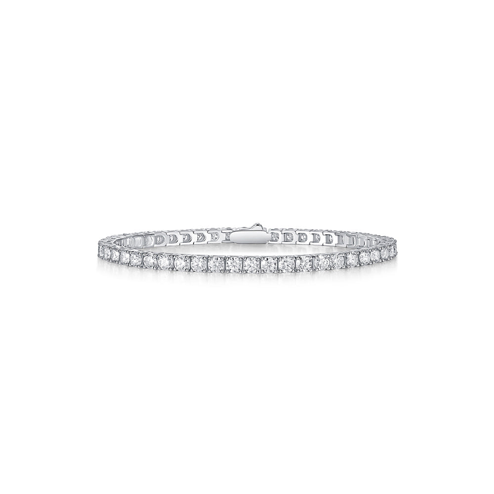 Mindjewel Classic Moissanite Tennis Bracelet — 925 Sterling Silver