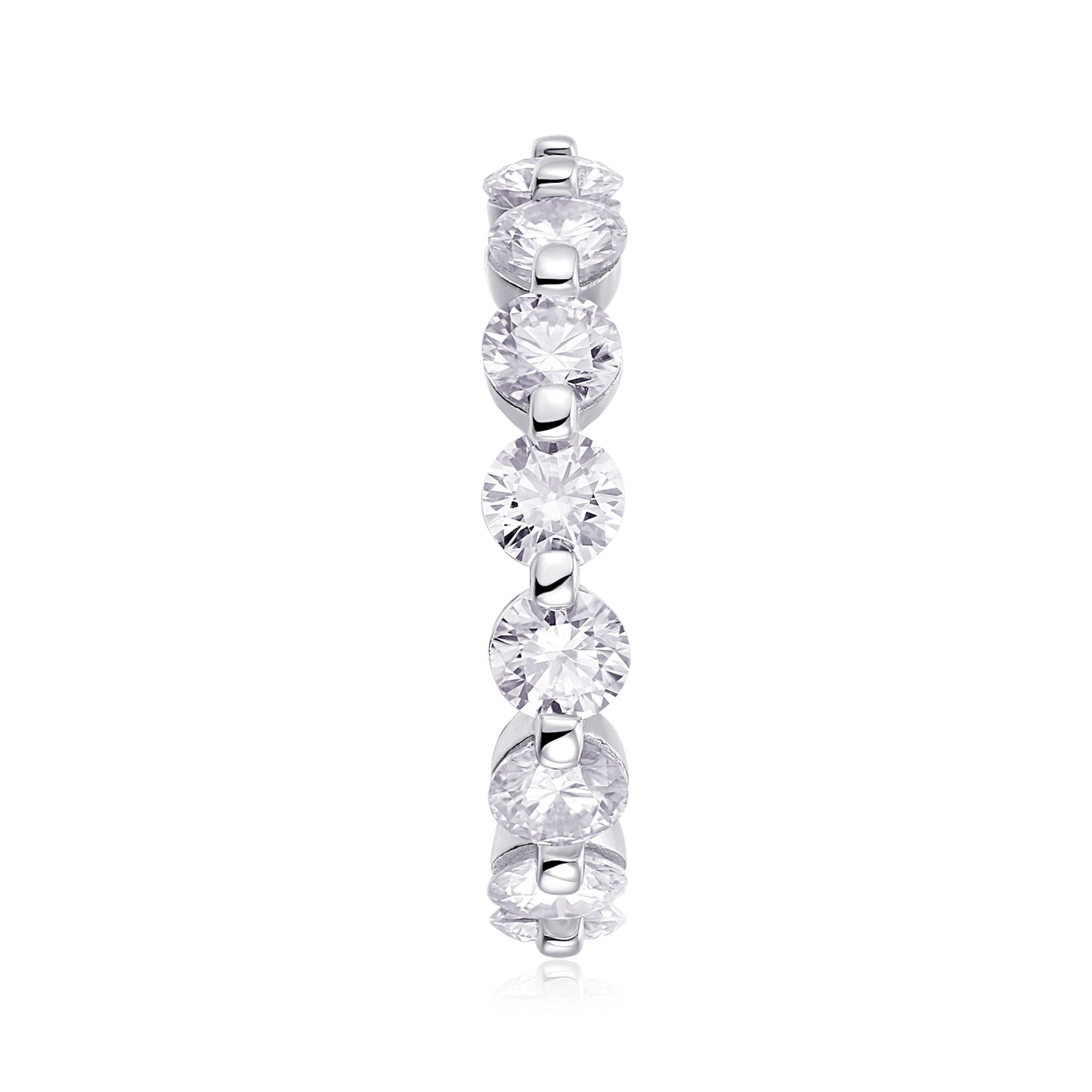 Mindjewel Celeste Full Eternity Moissanite Band Ring — 925 Sterling Silver