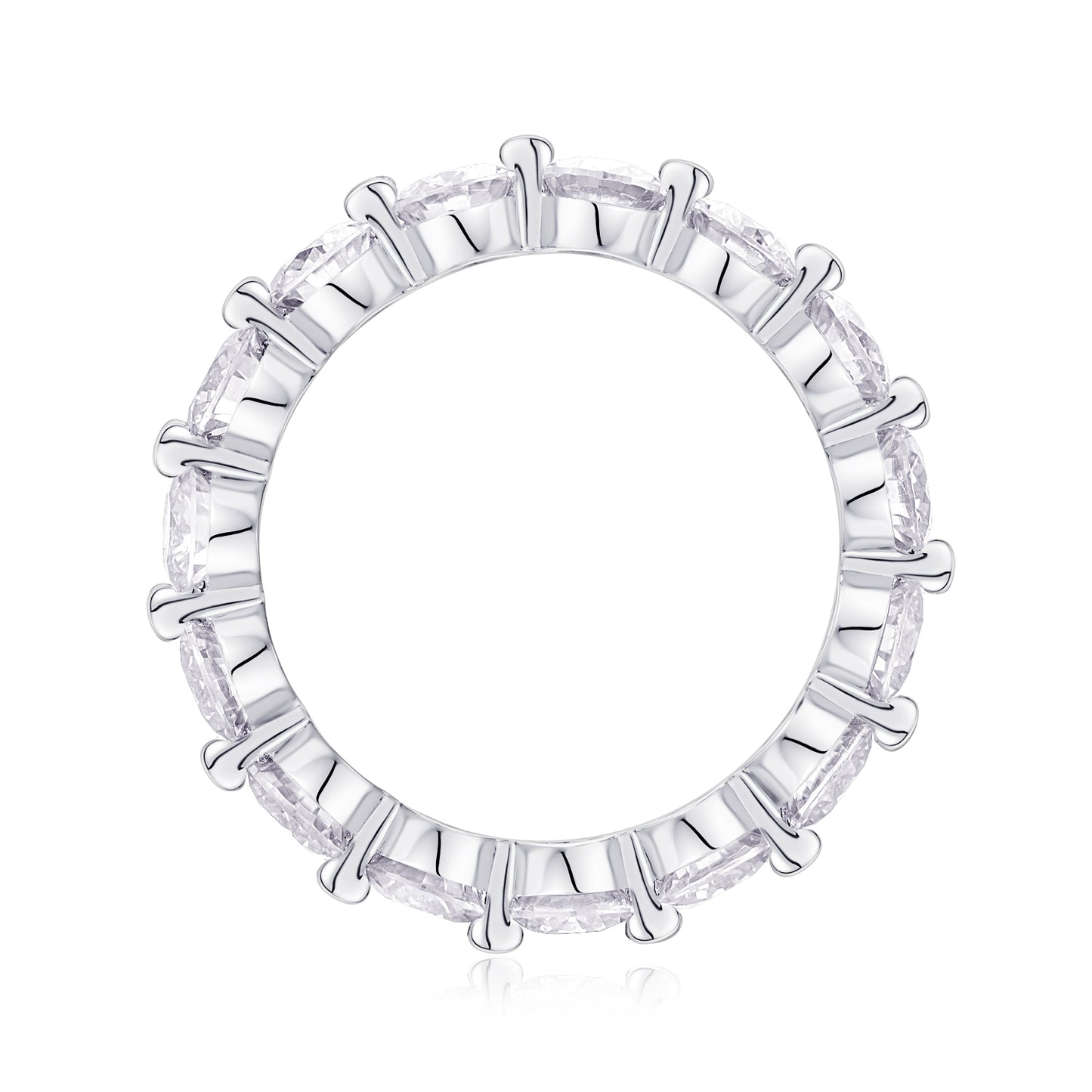 Mindjewel Celeste Full Eternity Moissanite Band Ring — 925 Sterling Silver