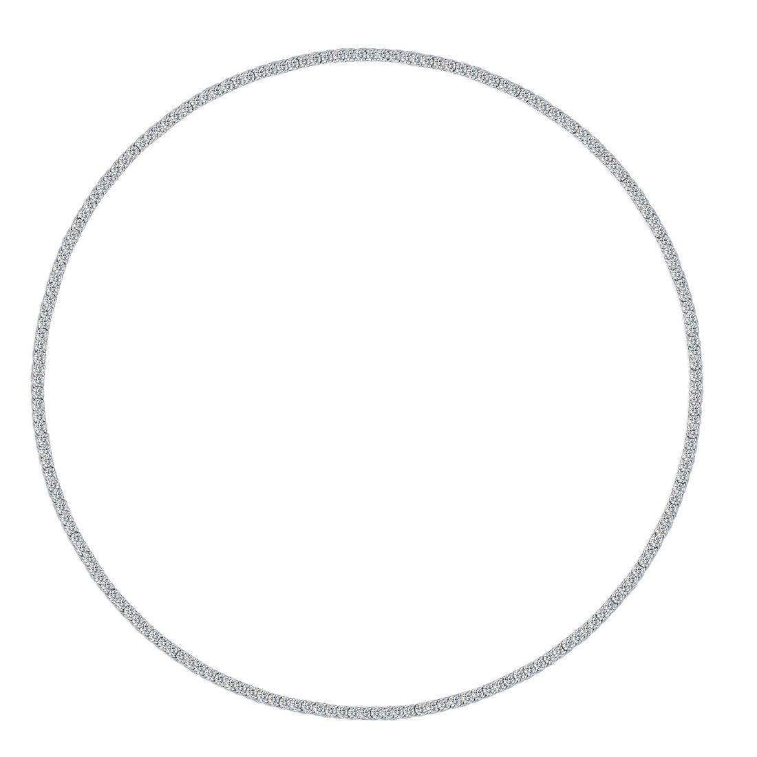 Mindjewel Riviera Moissanite Tennis Necklace — 925 Sterling Silver