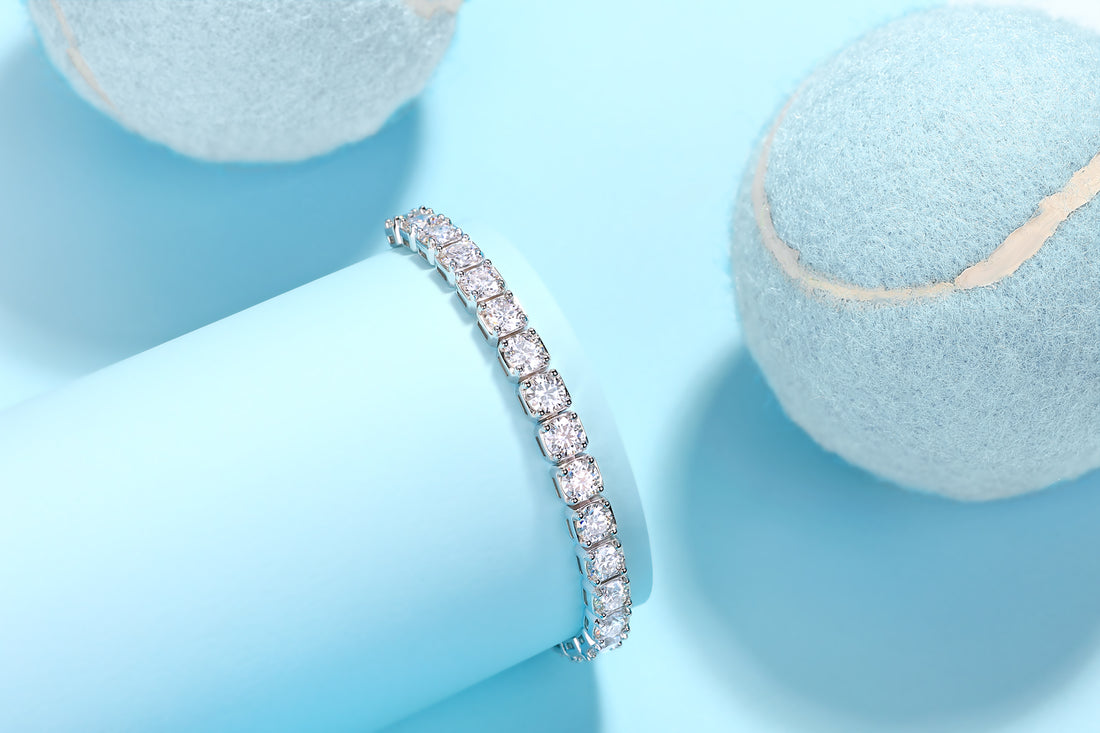 Mindjewel Cascade Moissanite Adjustable Bracelet — 925 Sterling Silver