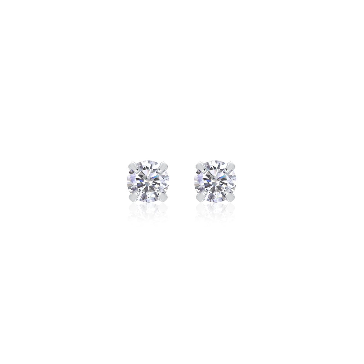 Mindjewel Soleil Moissanite Stud Earrings — 925 Sterling Silver