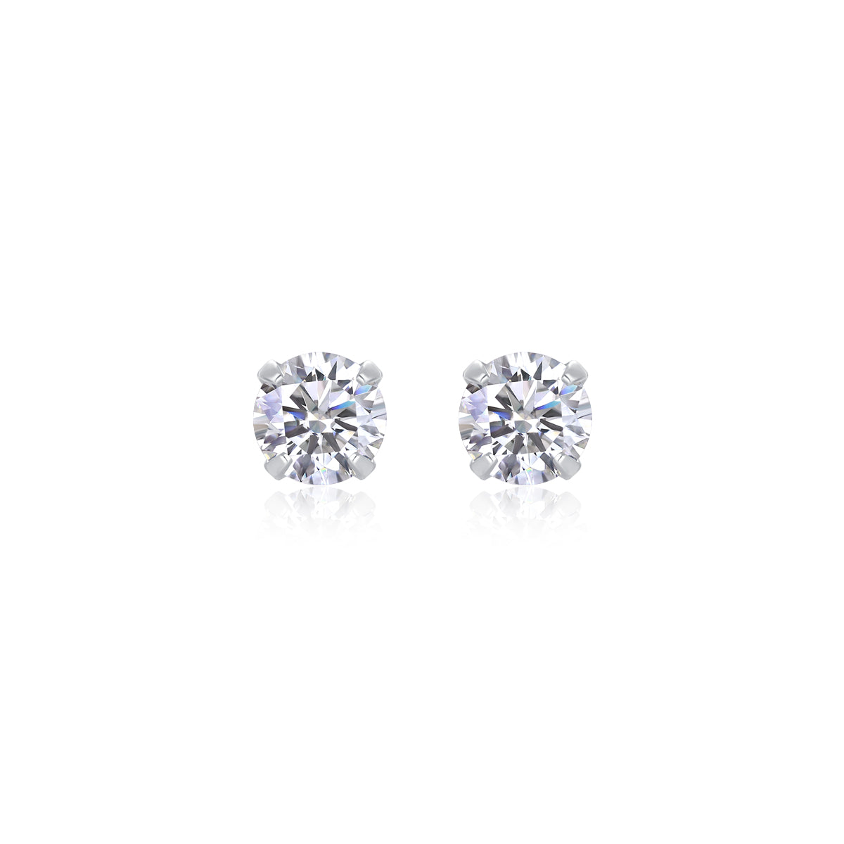 Mindjewel Soleil Moissanite Stud Earrings — 925 Sterling Silver