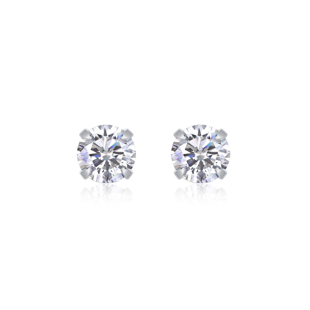 Mindjewel Soleil Moissanite Stud Earrings — 925 Sterling Silver