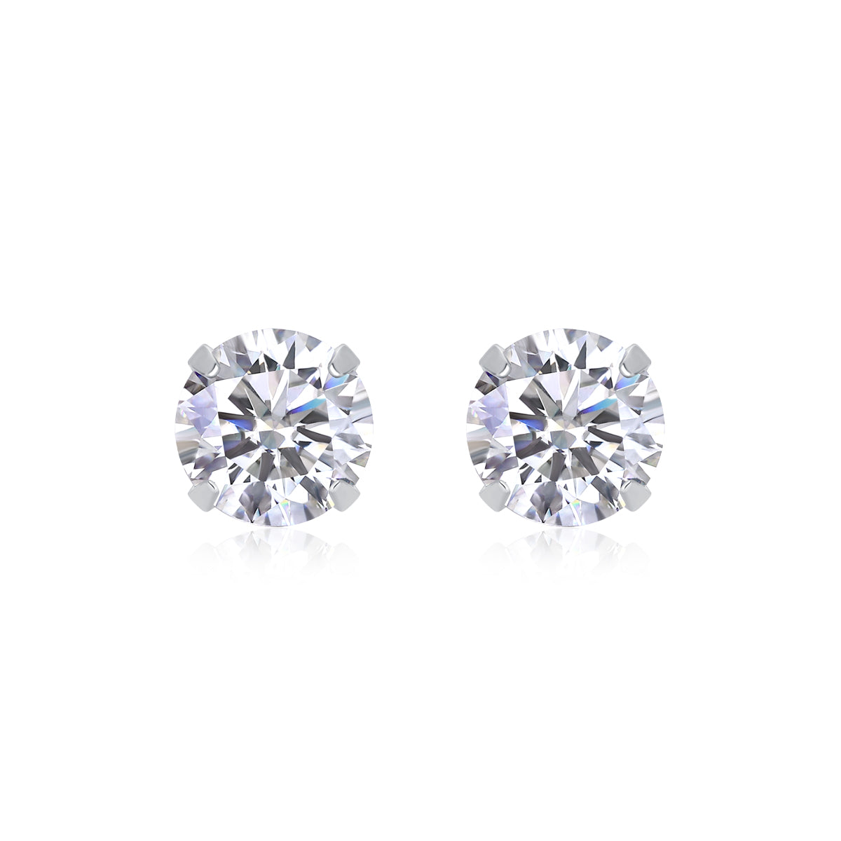 Mindjewel Soleil Moissanite Stud Earrings — 925 Sterling Silver