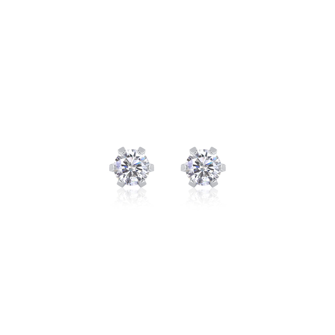 Mindjewel Blossom Moissanite Stud Earrings — 925 Sterling Silver