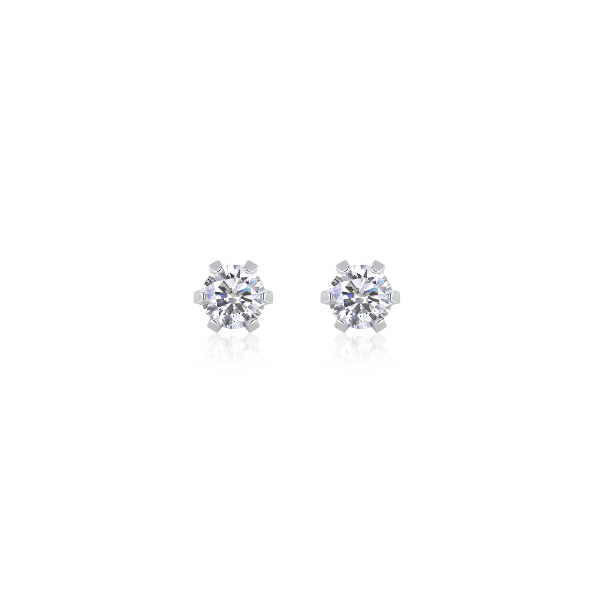 Mindjewel Blossom Moissanite Stud Earrings — 925 Sterling Silver