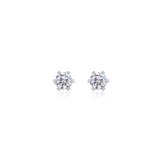 Mindjewel Blossom Moissanite Stud Earrings — 925 Sterling Silver