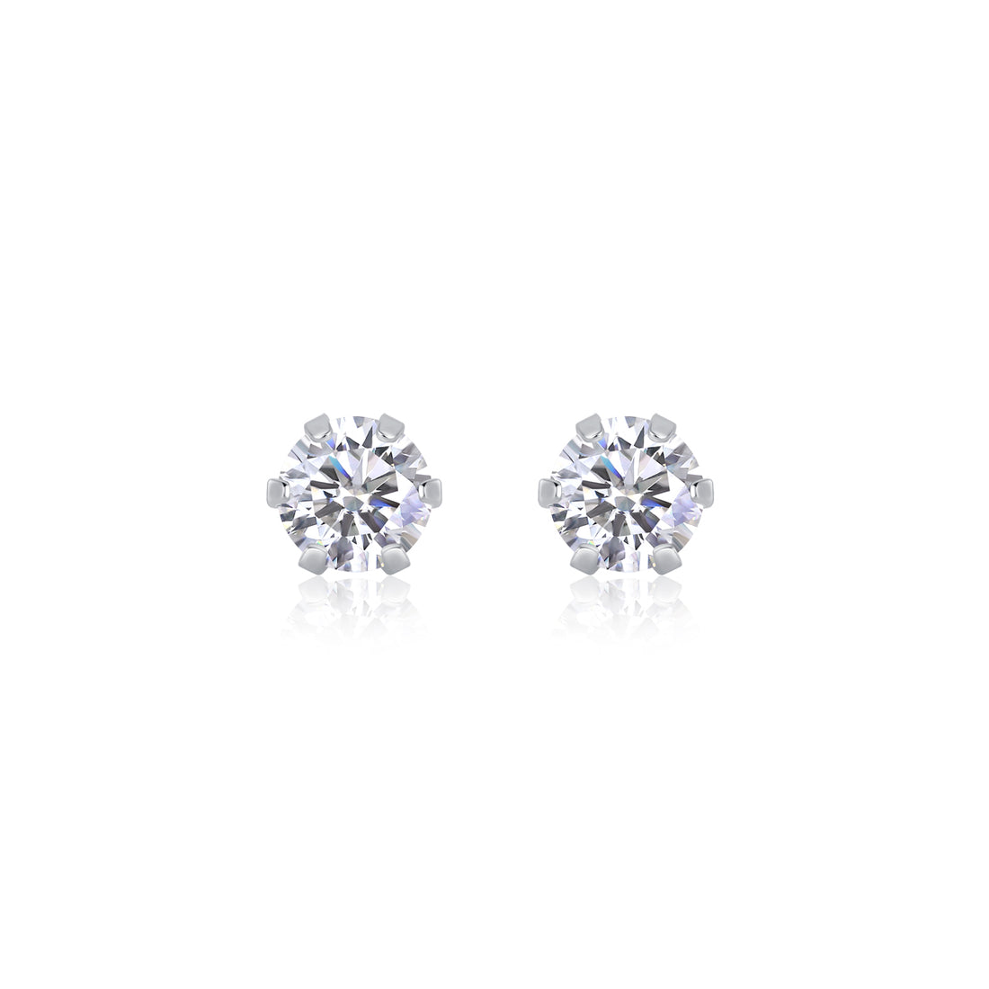 Mindjewel Blossom Moissanite Stud Earrings — 925 Sterling Silver