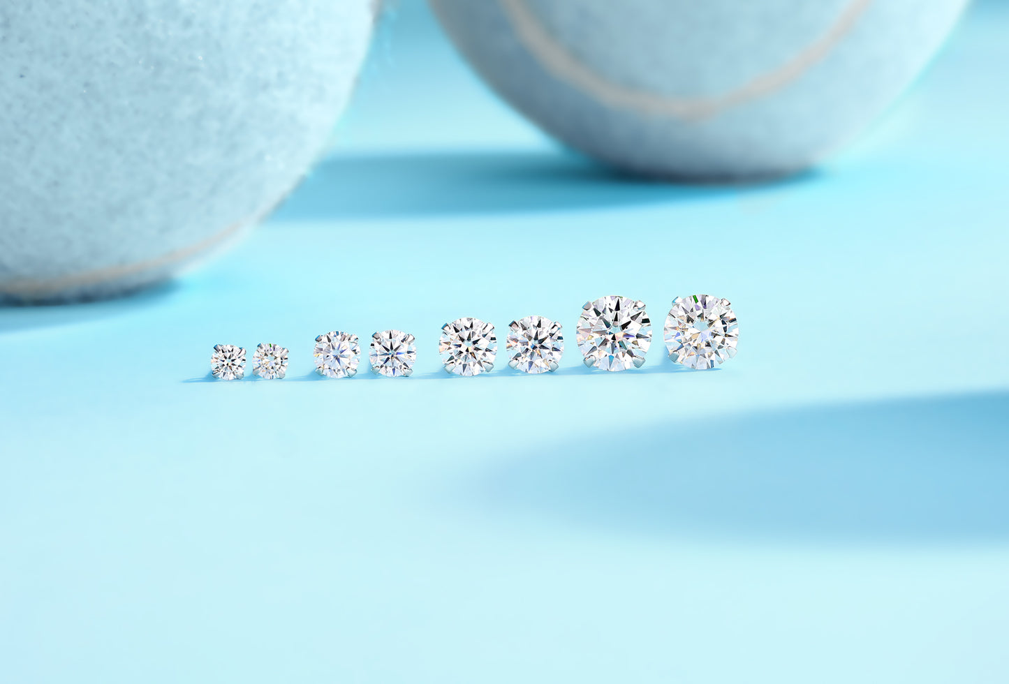 Mindjewel Soleil Moissanite Stud Earrings — 925 Sterling Silver