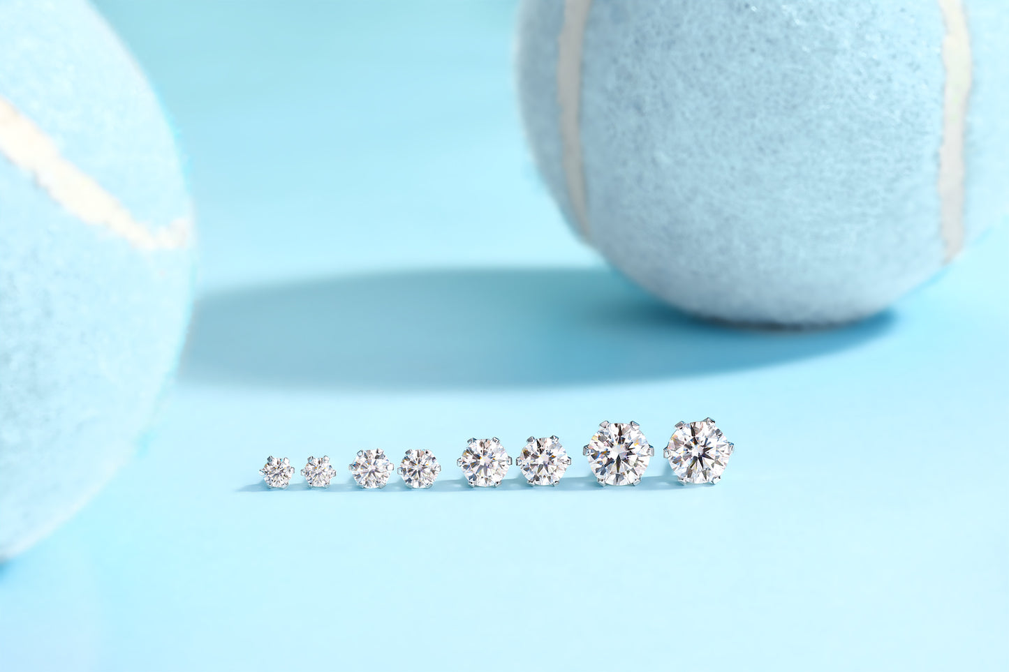 Mindjewel Blossom Moissanite Stud Earrings — 925 Sterling Silver
