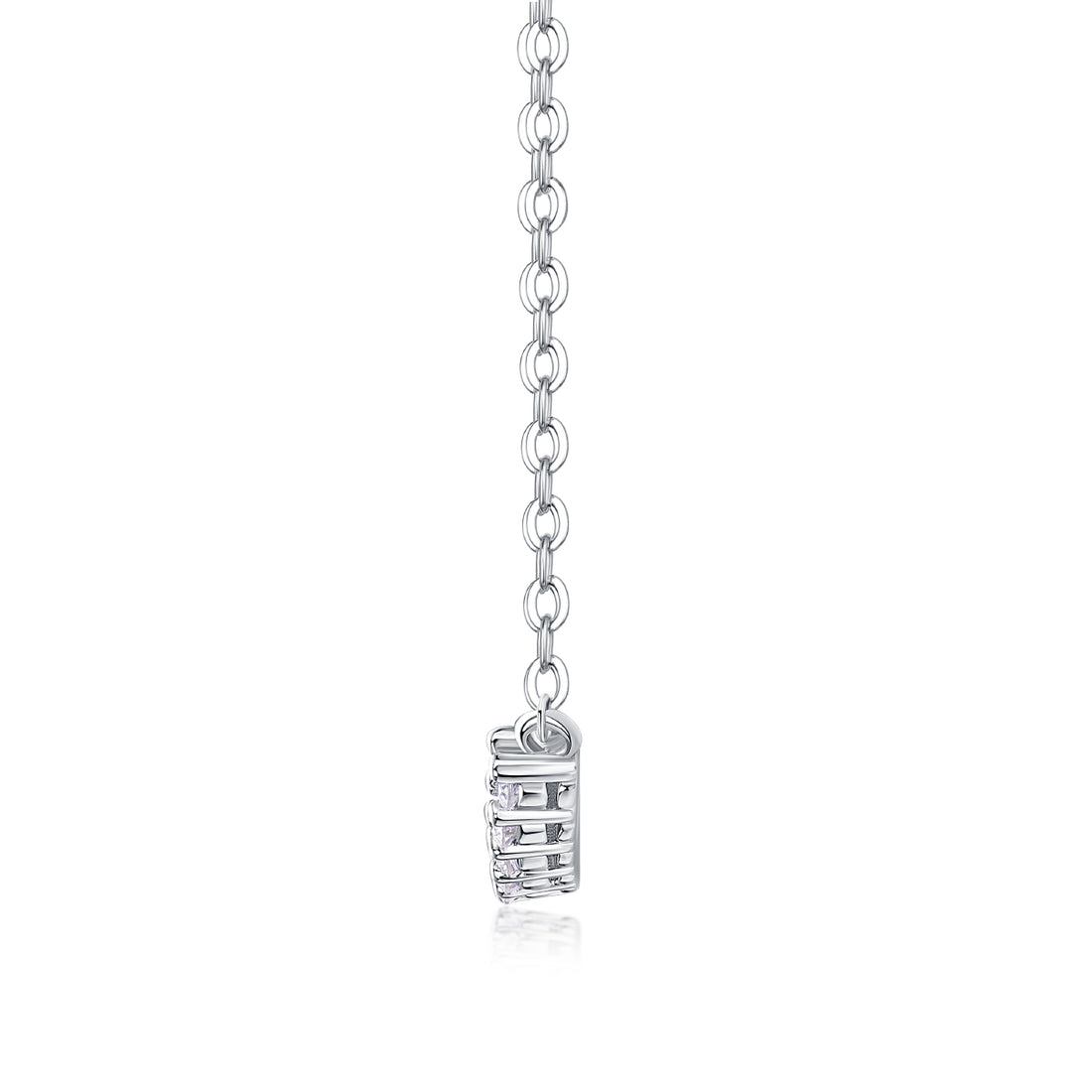 Mindjewel Smile Arc Moissanite Necklace — 925 Sterling Silver