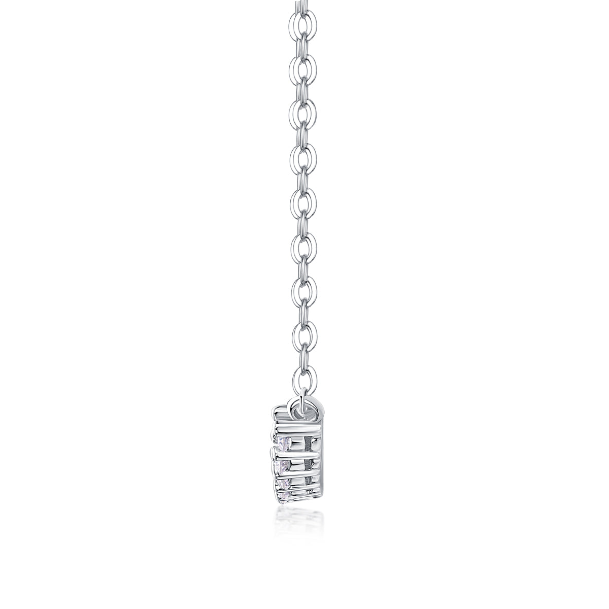 Mindjewel Smile Arc Moissanite Necklace — 925 Sterling Silver