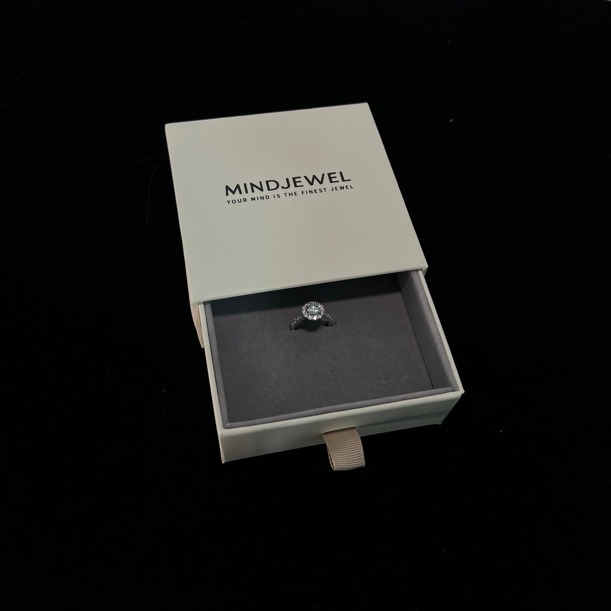 Mindjewel Aurora Floral Moissanite Engagement Ring — 925 Sterling Silver